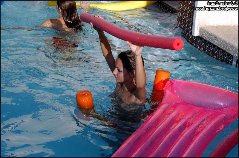 17P Pictures of Jordan Capri getting naughty with her girlfriends by the pool