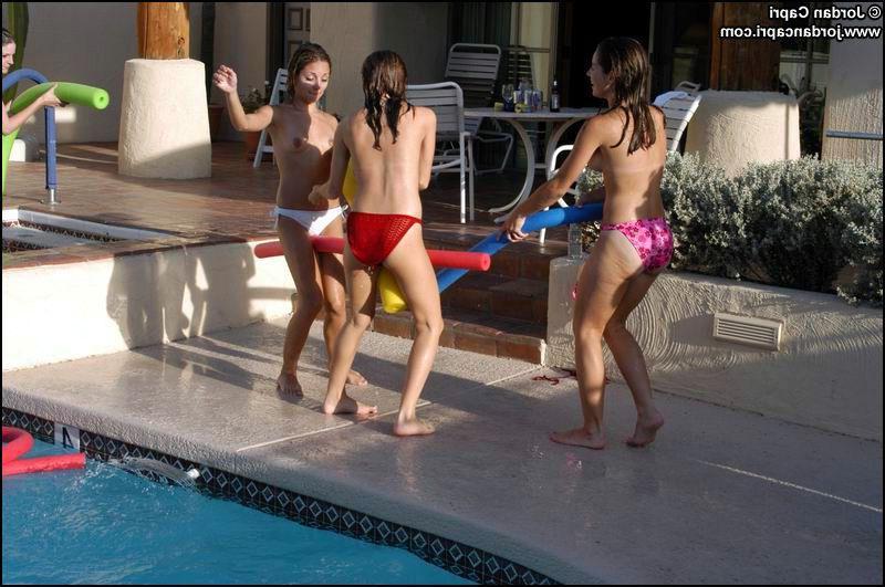 17P Pictures of Jordan Capri getting naughty with her girlfriends by the pool