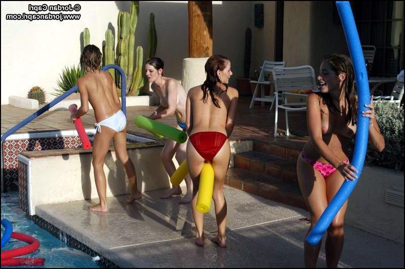 17P Pictures of Jordan Capri getting naughty with her girlfriends by the pool