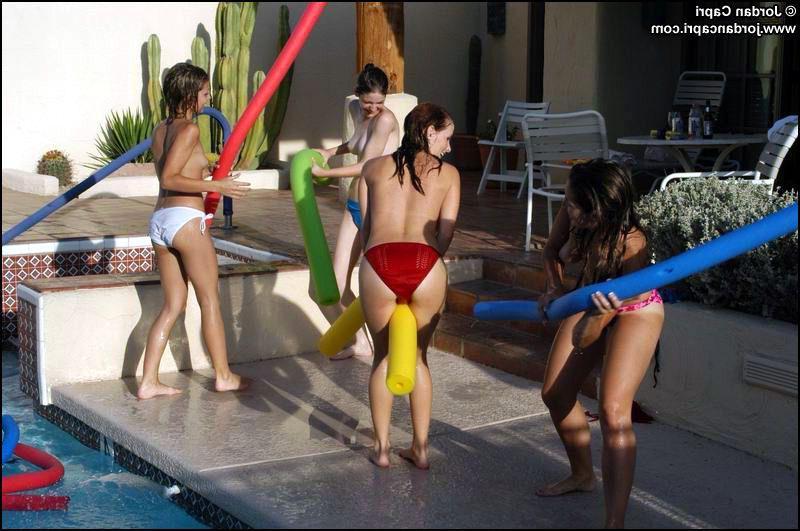 17P Pictures of Jordan Capri getting naughty with her girlfriends by the pool
