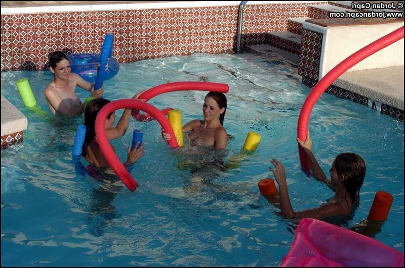 17P Pictures of Jordan Capri getting naughty with her girlfriends by the pool