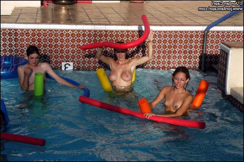 17P Pictures of Jordan Capri getting naughty with her girlfriends by the pool