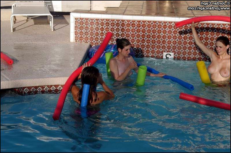 17P Pictures of Jordan Capri getting naughty with her girlfriends by the pool