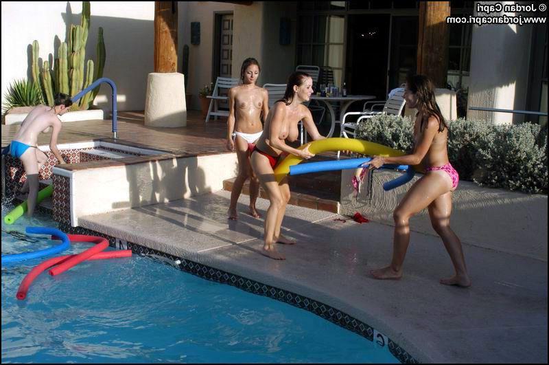 17P Pictures of Jordan Capri getting naughty with her girlfriends by the pool