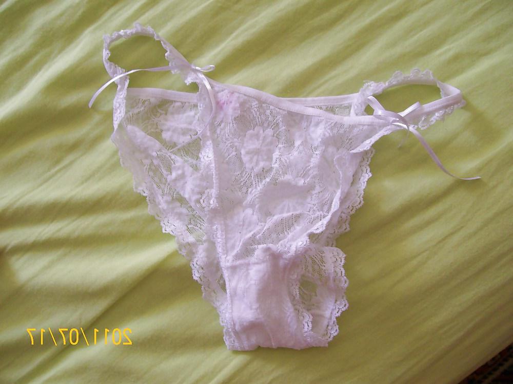 11P My wife's briefs and my cock