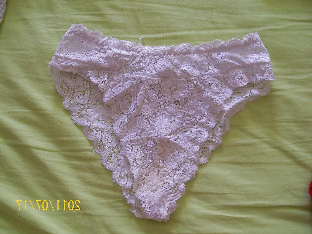 11P My wife's briefs and my cock