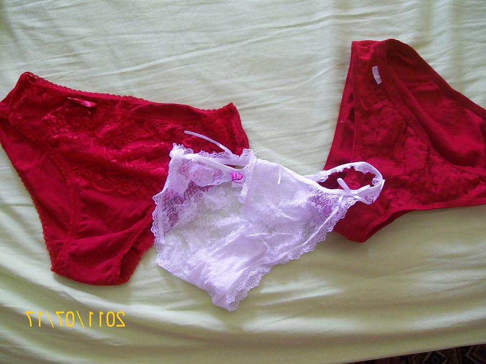 11P My wife's briefs and my cock