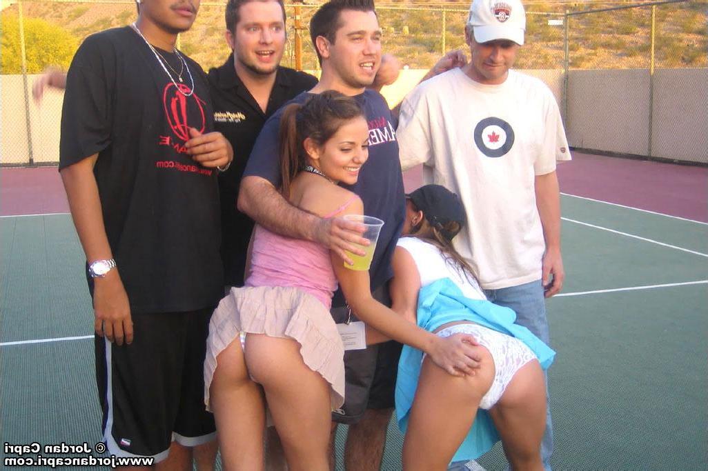 20P Jordan and her friends get naughty on the tennis court