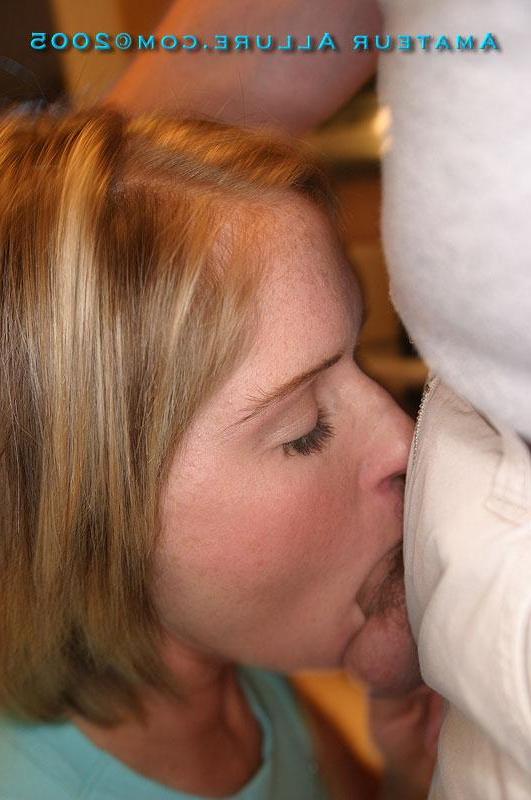 16P Blonde teen Julia has some fun in the kitchen and finishes by giving a hot blowjob