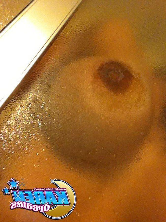 20P Pictures of teen cutie Karen Dreams getting all wet in the shower