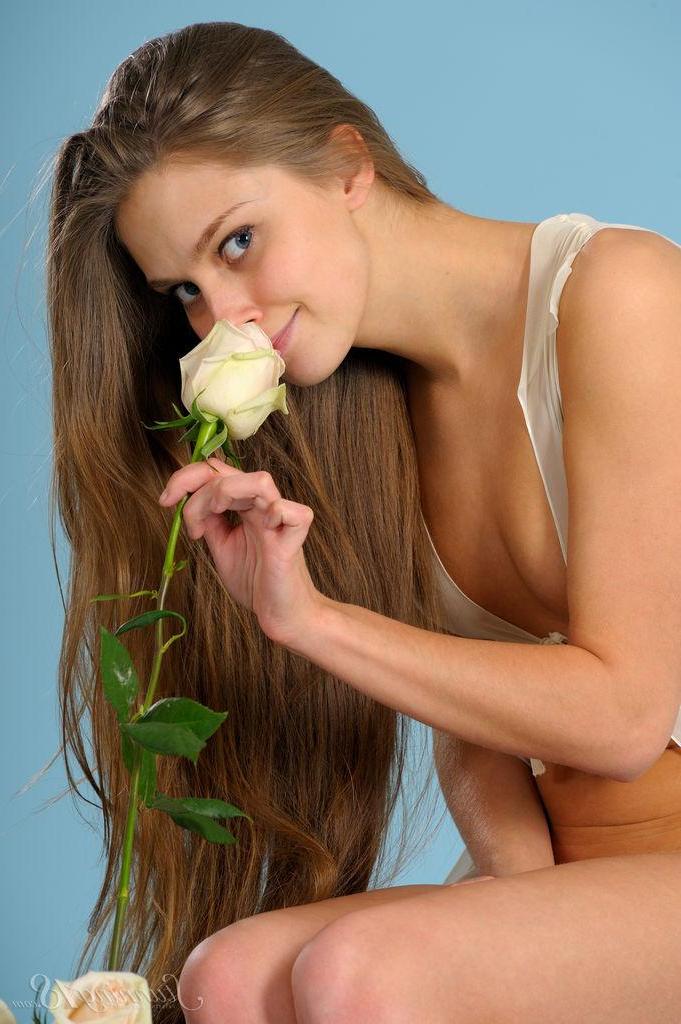 14P Beautiful teen Kristel A offers you her pretty flower in "After Defloration"