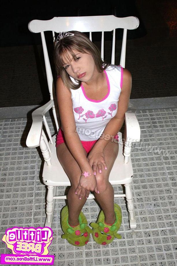 12P Princess Bree gets very naughty on her chair in her pink socks