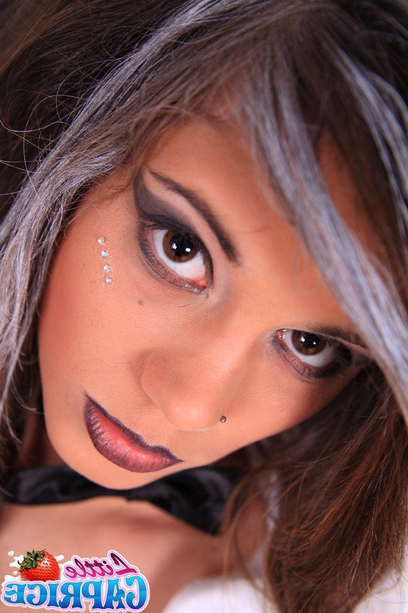 12P Pictures of teen Little Caprice enjoying some gothic sex
