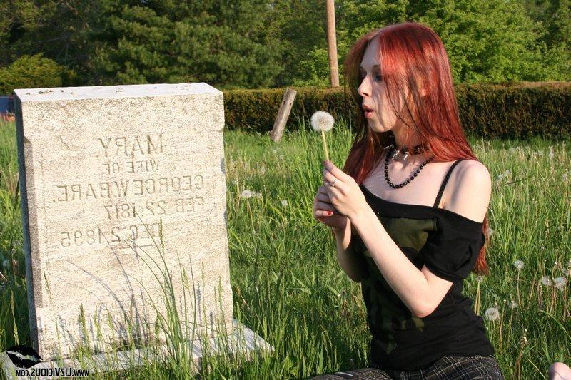 16P Liz hangs out at a cemetary