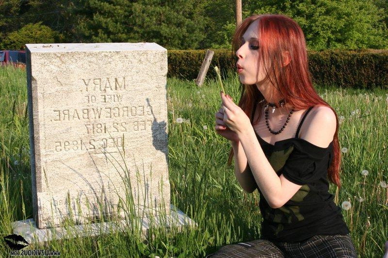 16P Liz hangs out at a cemetary
