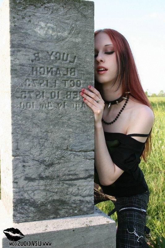 16P Liz hangs out at a cemetary