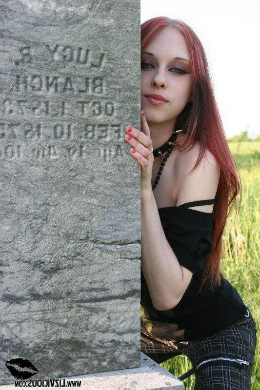 16P Liz hangs out at a cemetary
