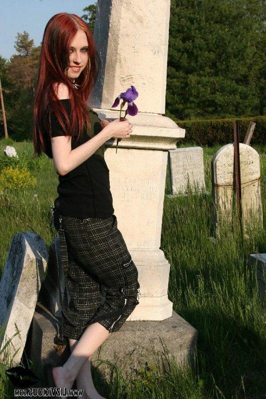 16P Liz hangs out at a cemetary