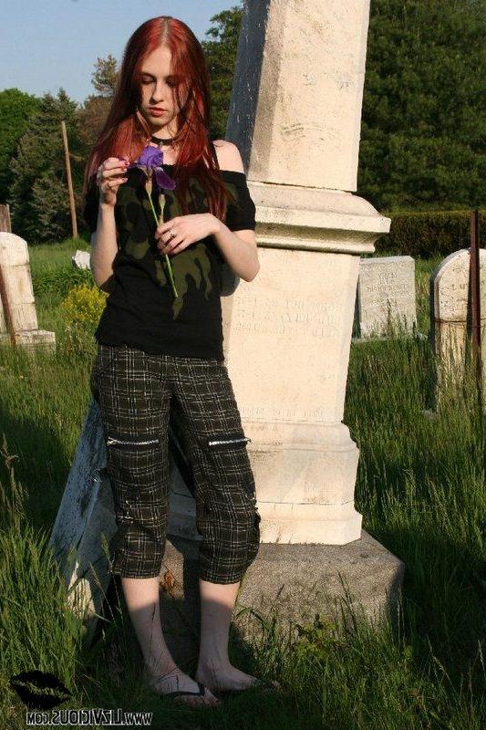 16P Liz hangs out at a cemetary