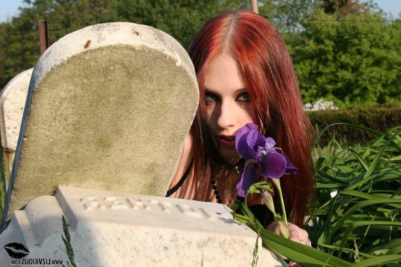 16P Liz hangs out at a cemetary