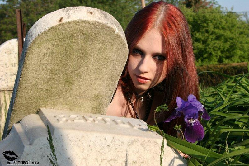 16P Liz hangs out at a cemetary