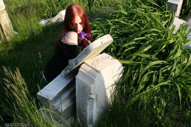 16P Liz hangs out at a cemetary