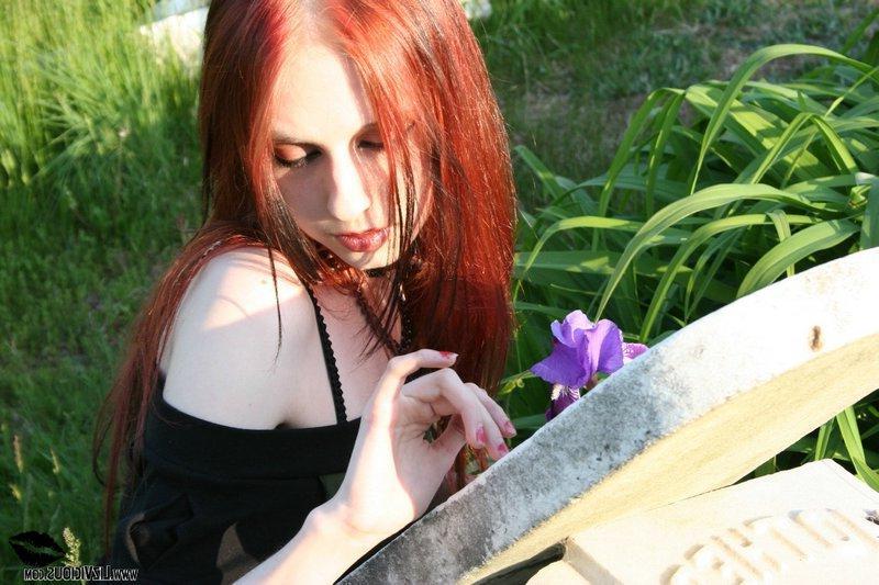 16P Liz hangs out at a cemetary