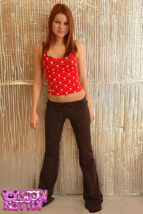 12P Redhead teen Kori teases in her PJs