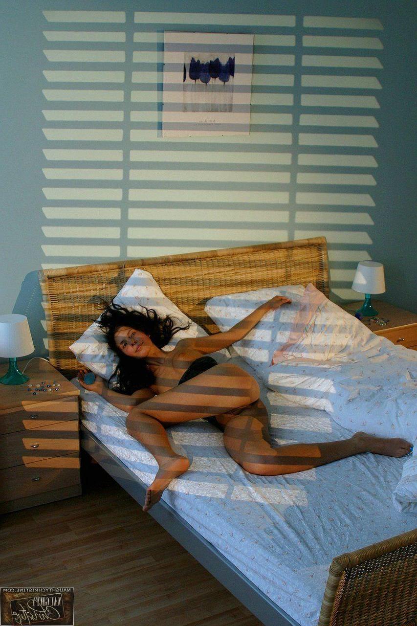 15P Pictures of teen Naughty Christine spreading for your cock