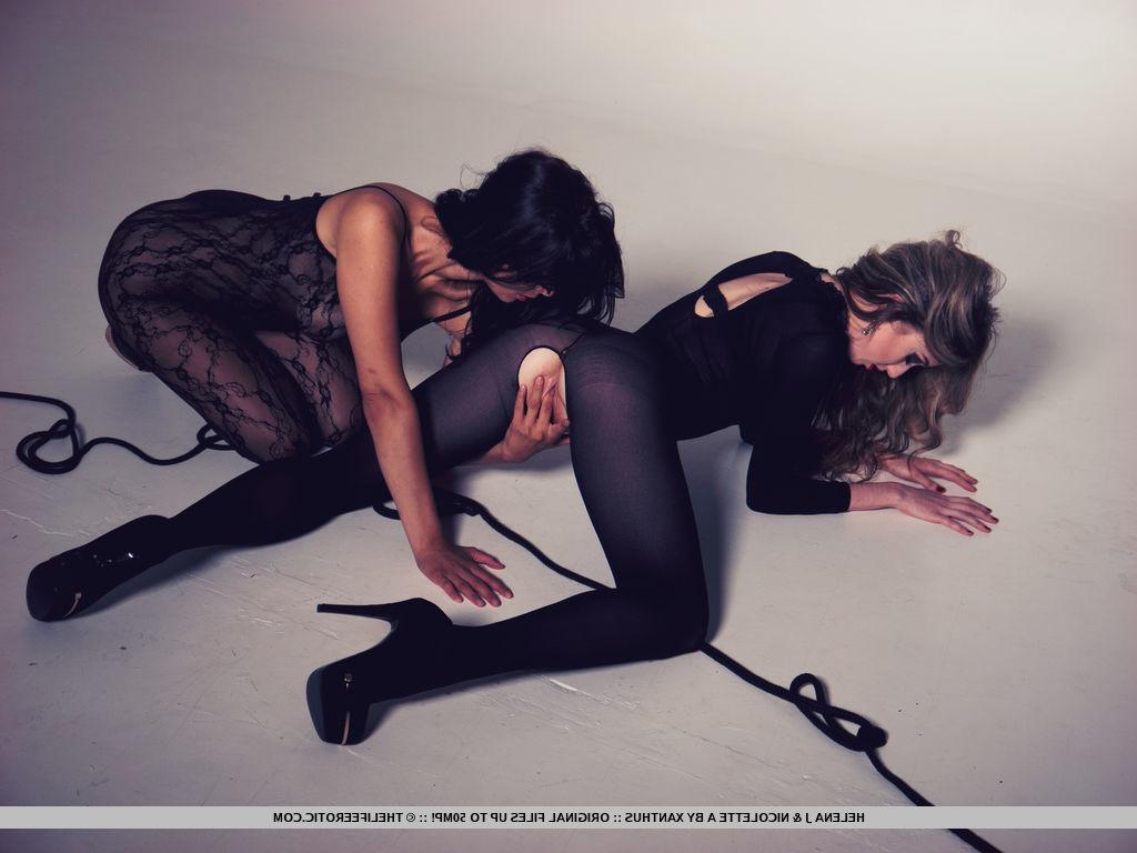 16P Helena J and Nicolette A get kinky in "The Submission Game"