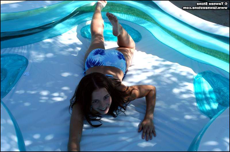 20P Tawnee and Taylor have some fun on the slip n slide