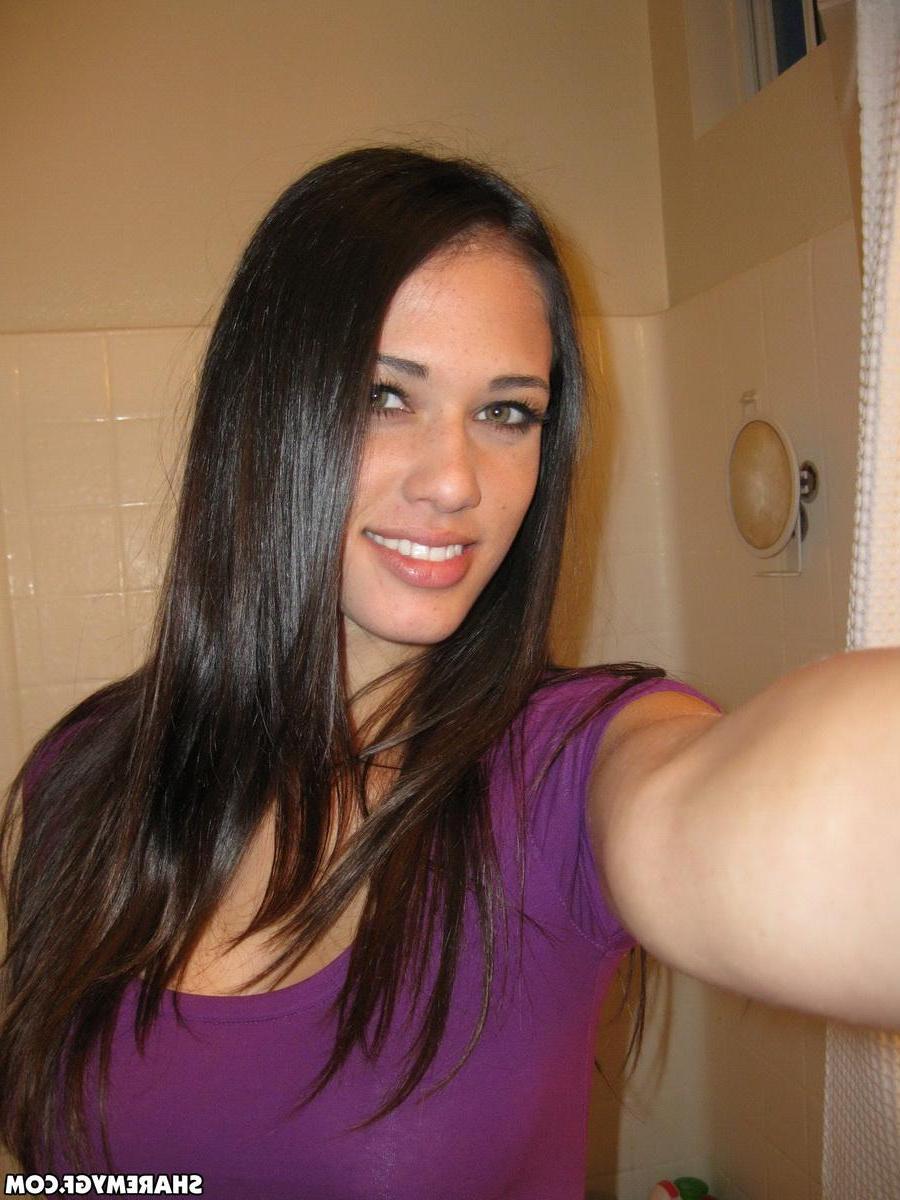 20P Brunette teen Tiffany takes pics of her perky boobs and tight pussy