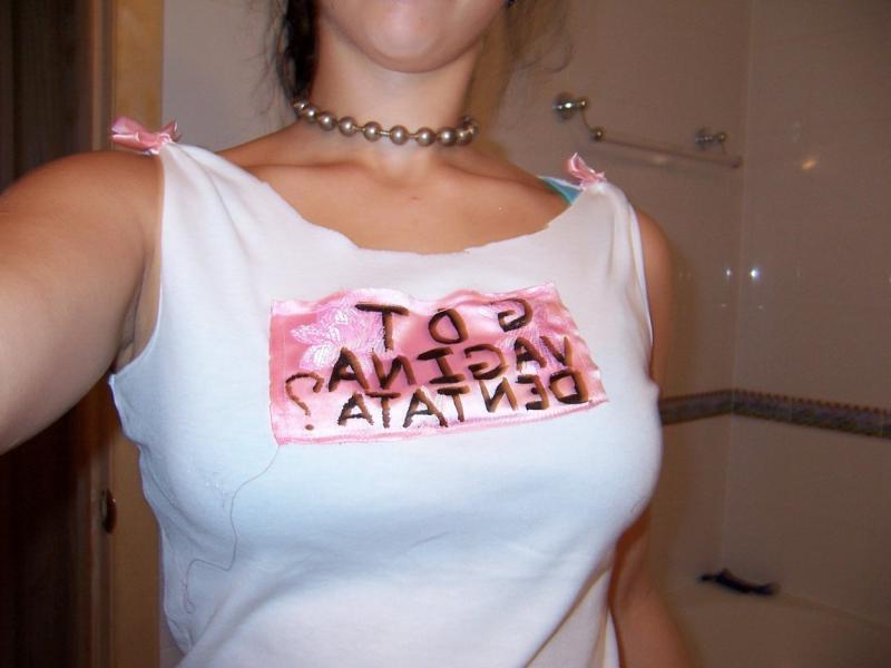 16P Pierced goth chick shows her breasts and pussy