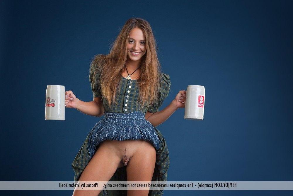 12P Pictures of a hot teen drinking beer