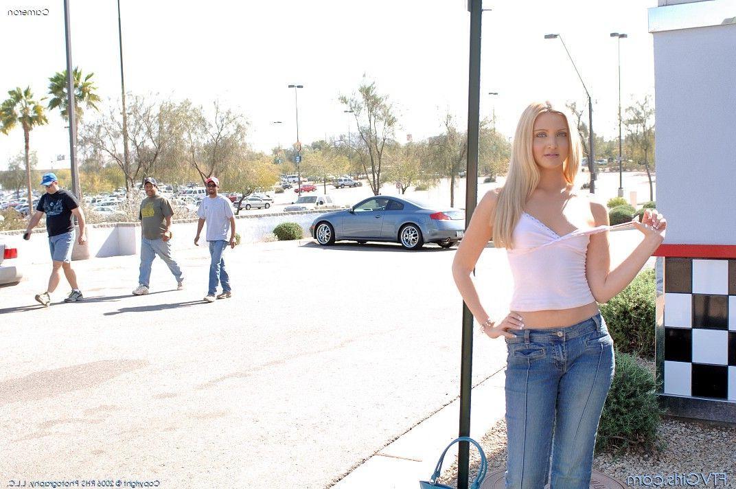 20P Pictures of Cameron stripping in public