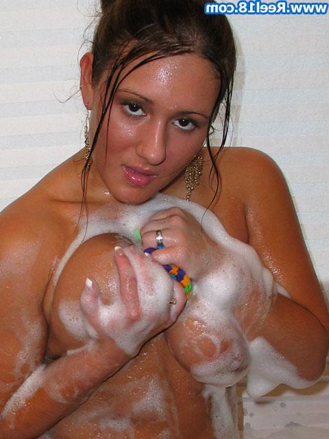 16P Big tit brunette teen in shower