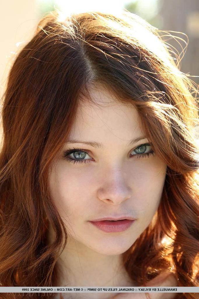 18P Redhead teen Emanuelle shows you her tight pussy outside in "Jerlean"