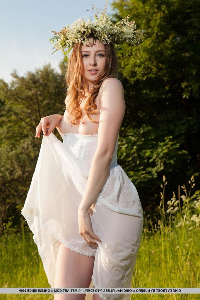 18P Redhead teen Ginger Frost gets naked outside in "Ogeta"