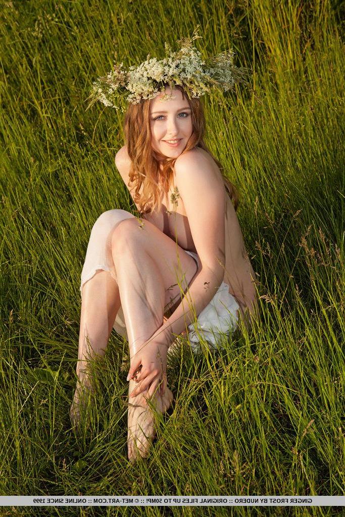 18P Redhead teen Ginger Frost gets naked outside in "Ogeta"