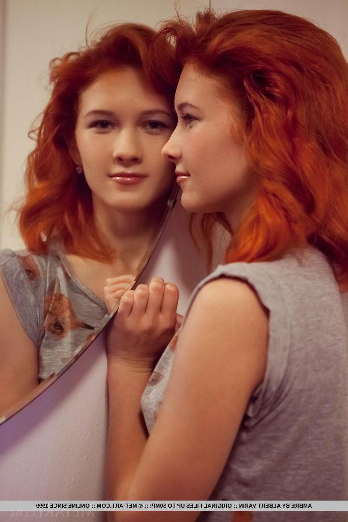18P Redhead teen Ambre gets naked and spreads her legs in " Atete"