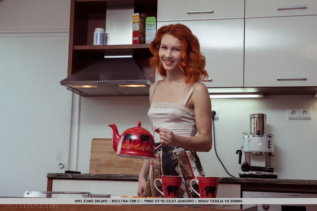18P Beautiful redhead Ambre spreads her legs for you in "Shinova"