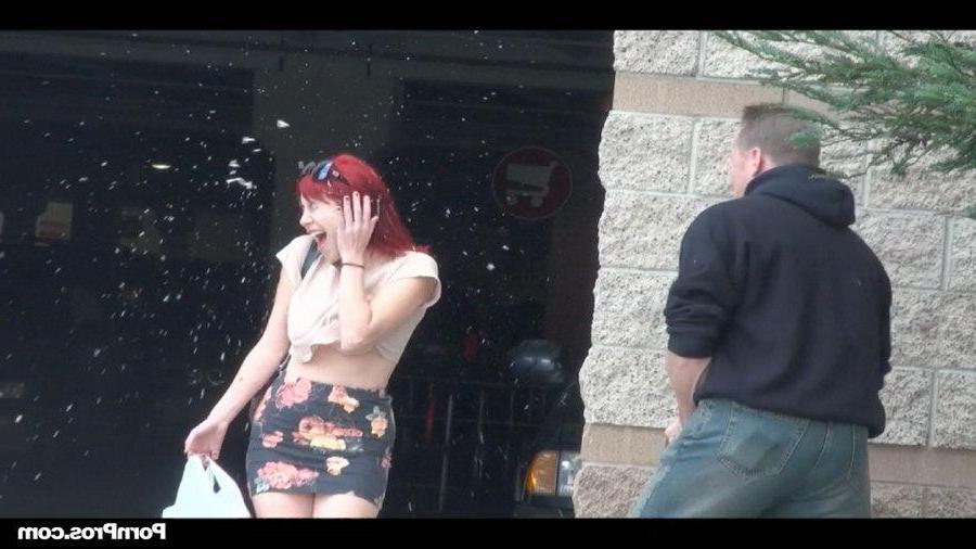 15P Redhead teen Sasha Sweet gets wet