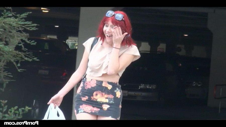15P Redhead teen Sasha Sweet gets wet