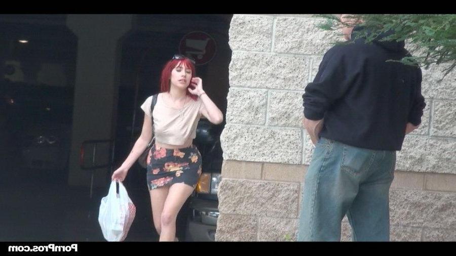 15P Redhead teen Sasha Sweet gets wet