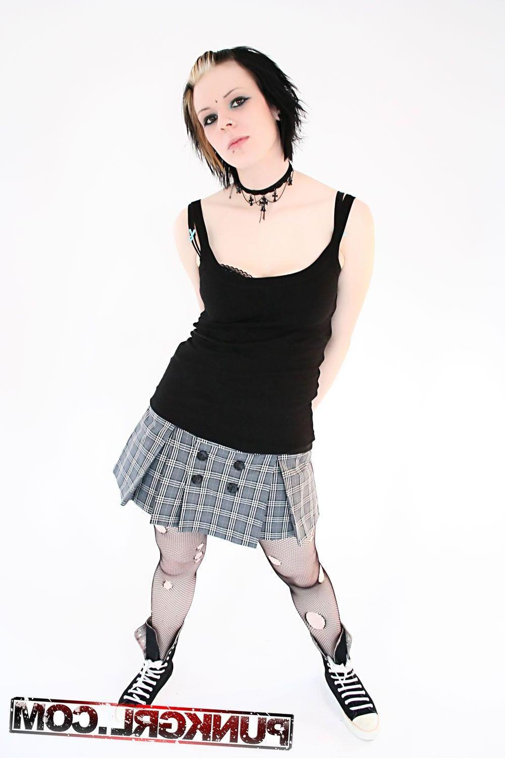 20P Pictures of teen punk Sky being a naughty schoolgirl