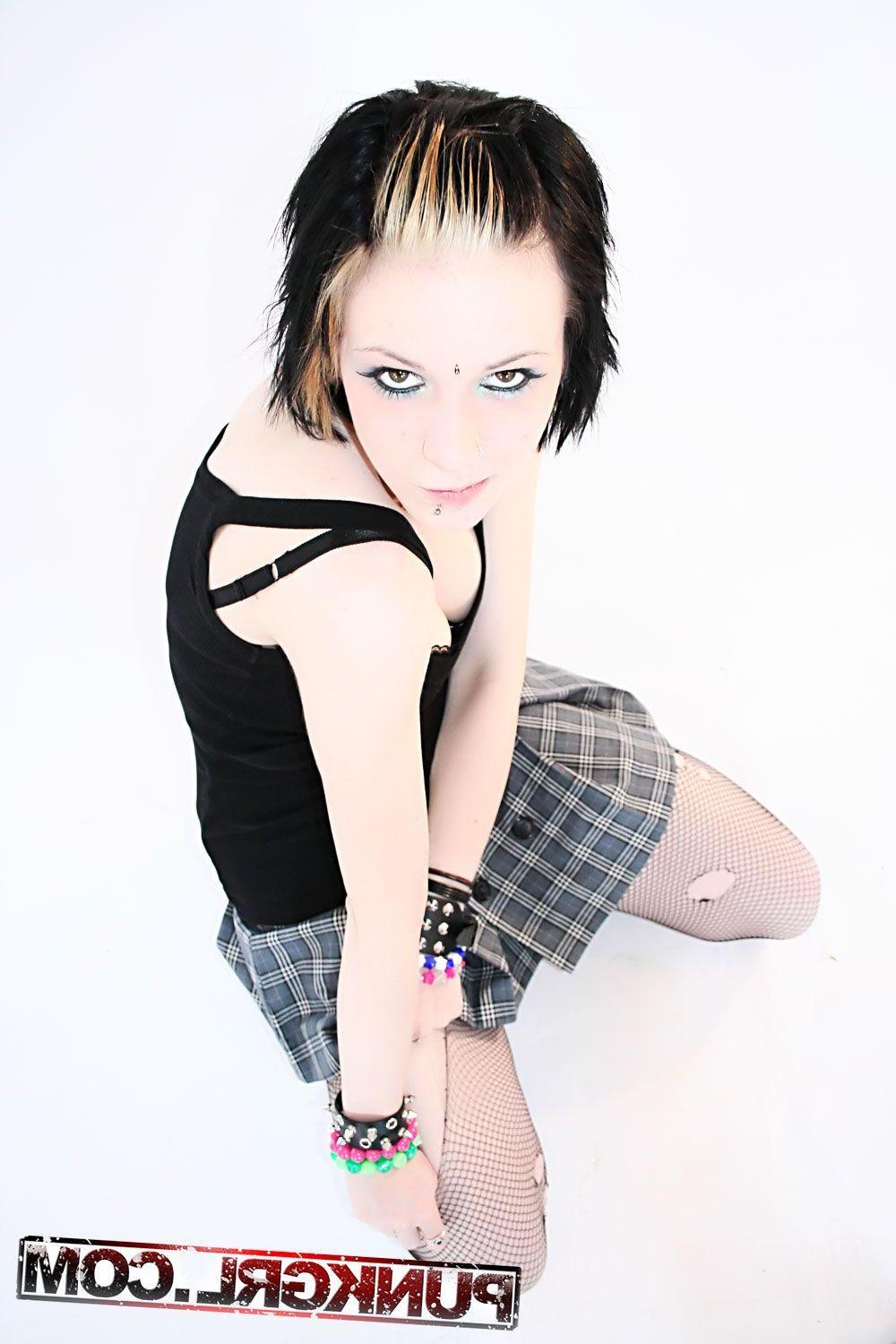 20P Pictures of teen punk Sky being a naughty schoolgirl