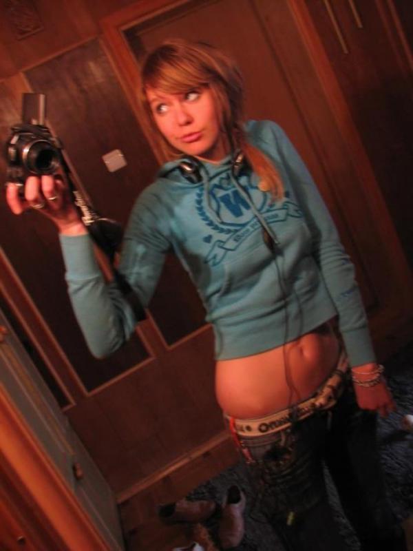 14P Girlfriend teasing and posing while showing her hot cleavage