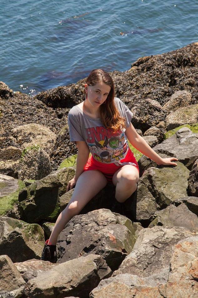 8P Pretty coed Portia Kincaid teases in public