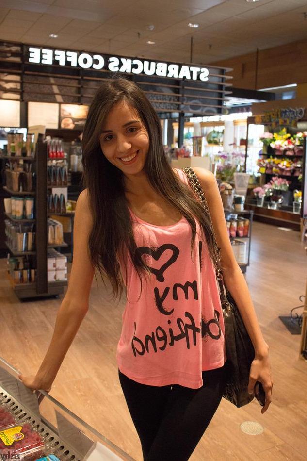 8P Petite teen Inez Saldero strips for you in public