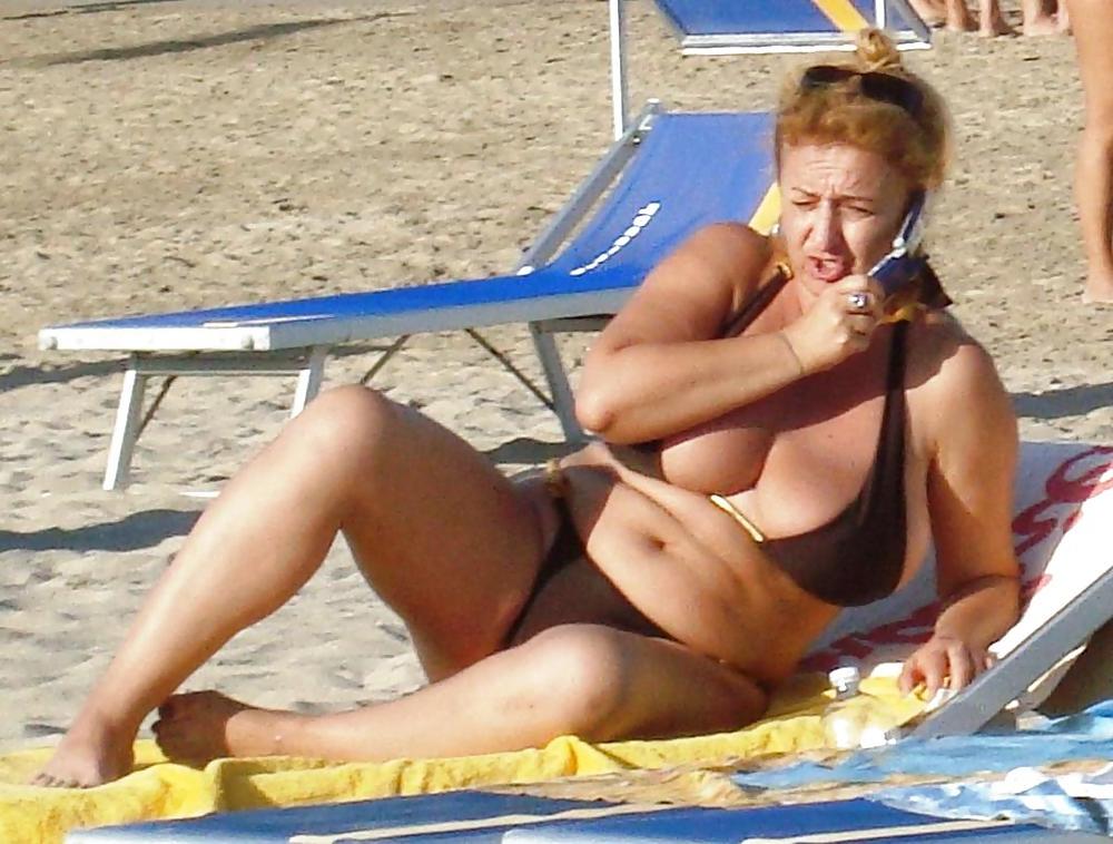 25P Granny bbw beach 4